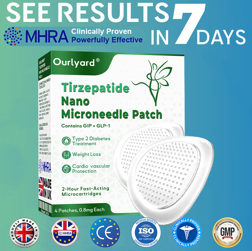 𝐎𝐮𝐫𝐥𝐲𝐚𝐫𝐝® 𝐓𝐢𝐫𝐳𝐞𝐩𝐚𝐭𝐢𝐝𝐞 𝐍𝐚𝐧𝐨 𝐌𝐢𝐜𝐫𝐨𝐧𝐞𝐞𝐝𝐥𝐞 𝐏𝐚𝐭𝐜𝐡 (For Diabetes & Weight Loss – 1 Patch per Week, 7-Day Action, Painless)