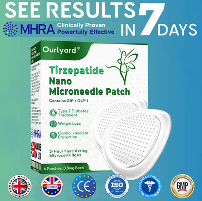 𝐎𝐮𝐫𝐥𝐲𝐚𝐫𝐝® 𝐓𝐢𝐫𝐳𝐞𝐩𝐚𝐭𝐢𝐝𝐞 𝐍𝐚𝐧𝐨 𝐌𝐢𝐜𝐫𝐨𝐧𝐞𝐞𝐝𝐥𝐞 𝐏𝐚𝐭𝐜𝐡 (For Diabetes & Weight Loss – 1 Patch per Week, 7-Day Action, Painless)